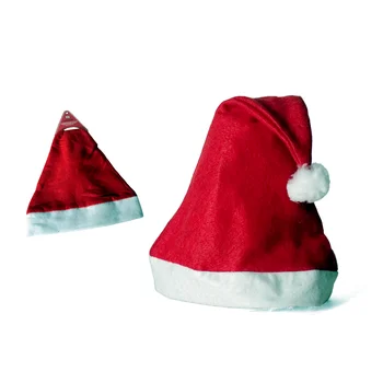Шапка на Дядо Коледа | За възрастни/за деца | Червена-унисекс, мъж, жена, момиче, фетр, Коледа, Санта Клаус
